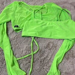 Neon Green Kids Top Set